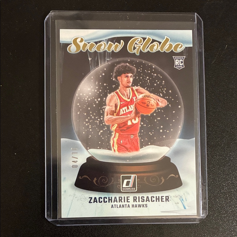 Zaccharie Risacher Snow Globe Rookie Basketball Card - 4/10